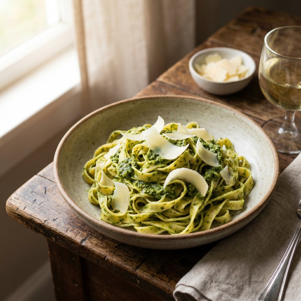 Tagliatelle mit Pesto Calabrese