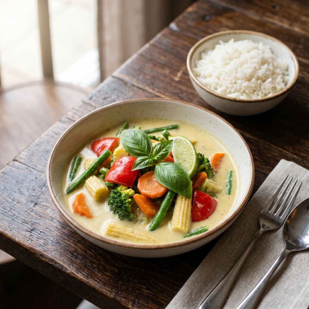 Thai Curry mit Gemüse und Basmatireis